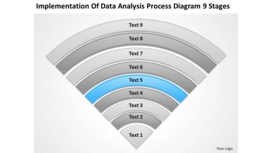 Data Analysis Process Diagram 9 Stages How To Draft Business Plan PowerPoint Templates