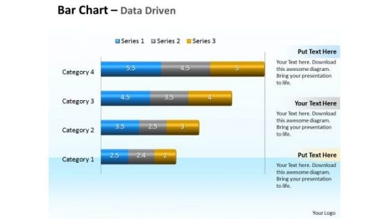 Data Analysis Programs 3d Bar Chart To Compare Categories PowerPoint Templates