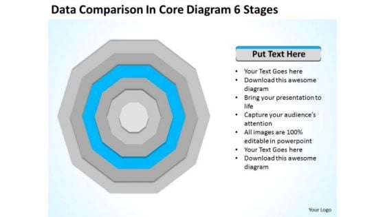 Data Comparison In Core Diagram 6 Stages Ppt Business Plans For PowerPoint Templates