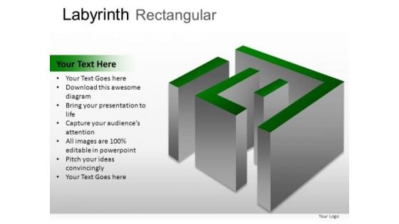 Data Decision Labyrinth Rectangular PowerPoint Slides And Ppt Diagram Templates