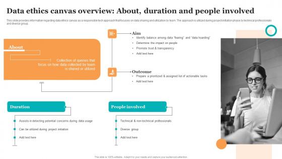 Data Ethics Canvas Overview About Duration And People Guide For Ethical Technology Portrait Pdf