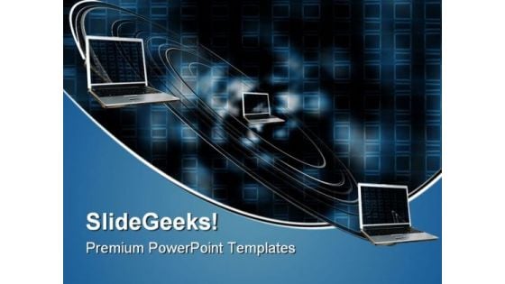 Data Flow Computer PowerPoint Templates And PowerPoint Backgrounds 0611