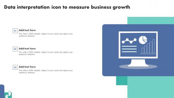 Data Interpretation Icon To Measure Business Growth Background Pdf