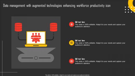 Data Management With Augmented Technologies Enhancing Workforce Productivity Icon Guidelines Pdf