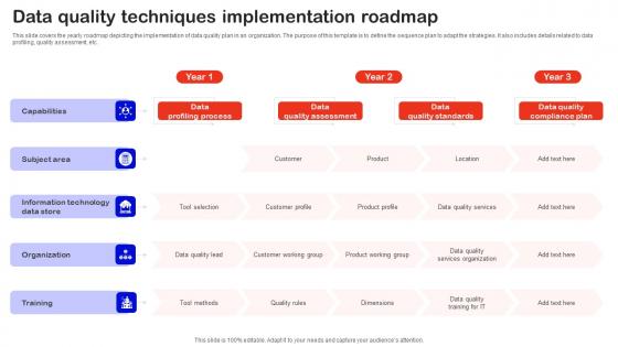 Data Quality Techniques Implementation Roadmap Graphics Pdf