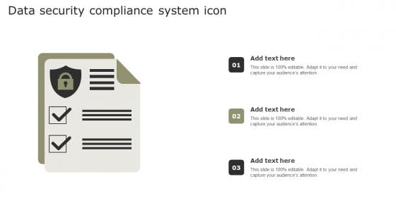 Data Security Compliance System Icon Clipart Pdf