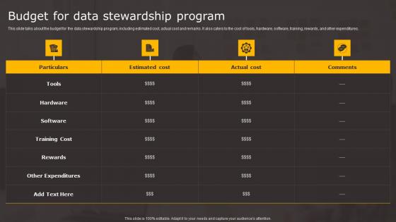 Data Stewardship In Business Processes Budget Data Stewardship Program Sample Pdf