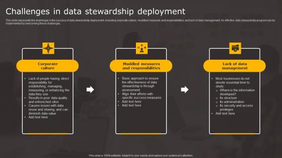 Data Stewardship In Business Processes Challenges In Data Stewardship Portrait Pdf