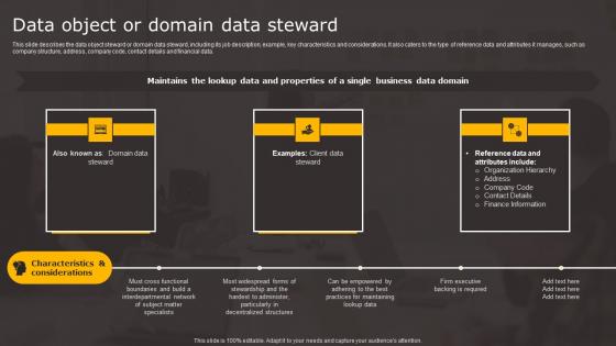 Data Stewardship In Business Processes Data Object Or Domain Data Themes Pdf