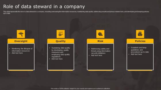 Data Stewardship In Business Processes Role Of Data Steward In A Company Background Pdf