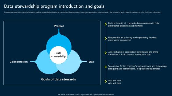 Data Stewardship Program Introduction And Goals Data Custodianship Brochure Pdf