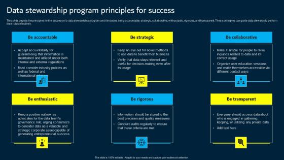 Data Stewardship Program Principles For Success Data Custodianship Portrait Pdf