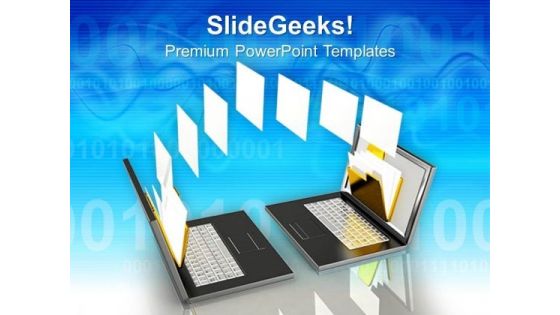 Data Transfer Technology PowerPoint Templates And PowerPoint Themes 0812