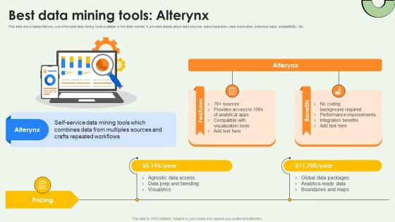 Data Warehousing And Best Data Mining Tools Alterynx AI SS V Data Warehousing And Best Data Mining Tools Alterynx AI SS V