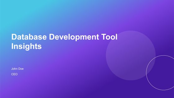 Database Development Tool Insights PPT Powerpoint AT