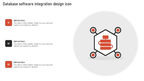 Database Software Integration Design Icon Brochure Pdf