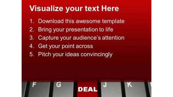 Deal Button On Keyboard Computer PowerPoint Templates And PowerPoint Themes 1012