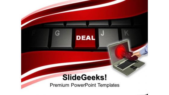 Deal Button On Keyboard Computer PowerPoint Templates And PowerPoint Themes 1012