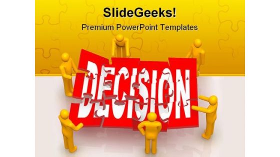 Decision Business PowerPoint Template 0810