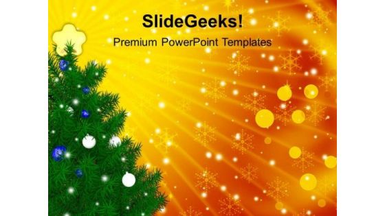 Decorative Christmas Tree Celebration PowerPoint Templates Ppt Backgrounds For Slides 1212