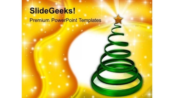 Decorative Christmas Tree Events PowerPoint Templates Ppt Backgrounds For Slides 1212