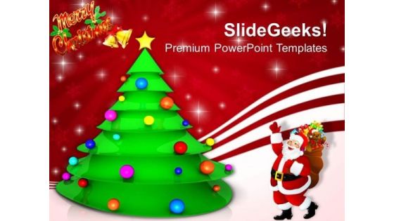 Decorative Christmas Tree Festival PowerPoint Templates Ppt Backgrounds For Slides 1212