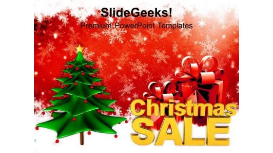 Decorative Christmas Tree Sale Shopping PowerPoint Templates Ppt Backgrounds For Slides 1112