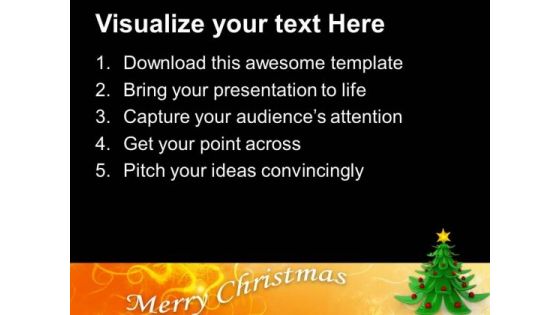 Decorative Christmas Tree With Background PowerPoint Templates Ppt Backgrounds For Slides 1112