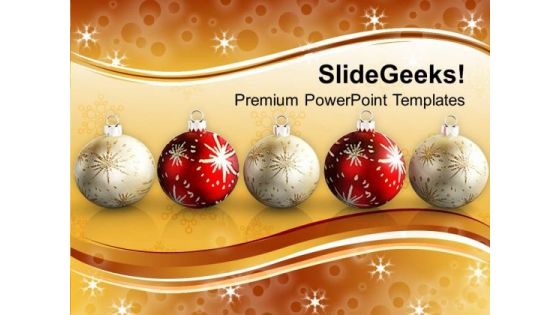 Decorative Filigree Christmas Holidays PowerPoint Templates Ppt Backgrounds For Slides 1112