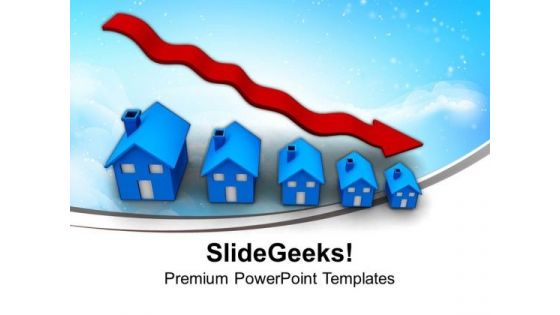 Decrease In Real Estate Rates Concept Business PowerPoint Templates And PowerPoint Themes 1012