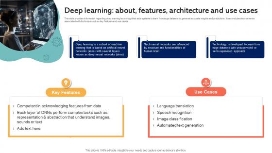Deep Learning About Features Architecture And Use Cases Emotionally Intelligent Insights Leveraging AI SS V Deep Learning About Features Architecture And Use Cases Emotionally Intelligent Insights Leveraging AI SS V