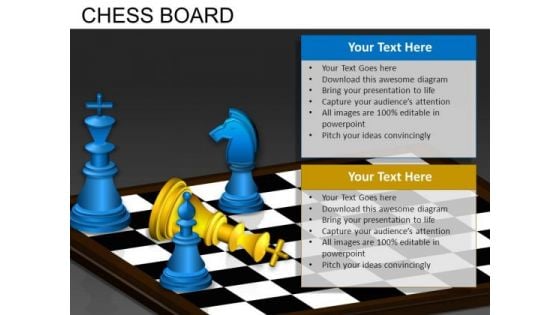 Defeated King Chess PowerPoint Templates