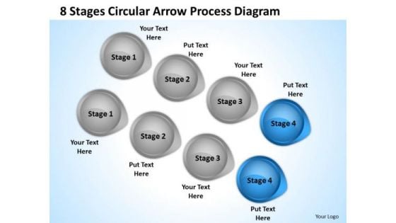 Define Parallel Processing 8 Stages Circular Arrow Diagram PowerPoint Slides