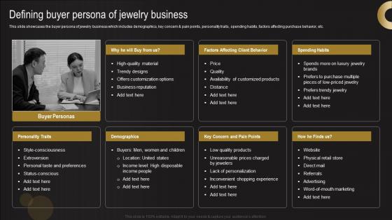 Defining Buyer Persona Of Jewelry Business Jewelry Business Plan Structure Pdf