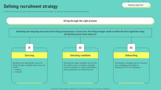 Defining Recruitment Strategy Human Resources Hiring Guide Optimal Introduction Pdf