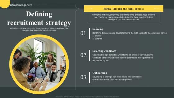 Defining Recruitment Strategy Organizations Guide To Talent Slides Pdf