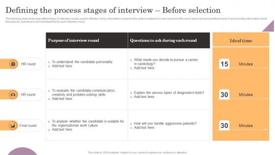 Defining The Process Stages Of Interview Before Selection General Management Information Pdf