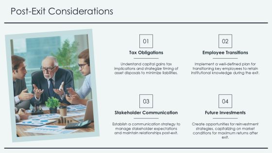 Defining Your Comprehensive Exit Strategy Framework PPT Graphics AT Slide19