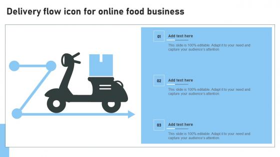 Delivery Flow Icon For Online Food Business Sample Pdf