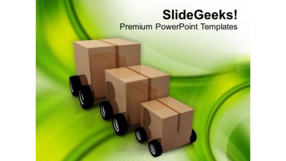 Delivery Of Products On Small Car PowerPoint Templates Ppt Backgrounds For Slides 0413