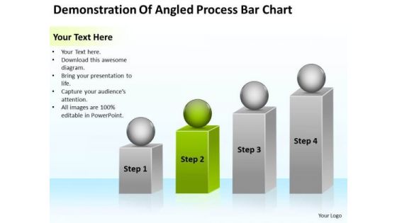 Demonstration Of Angled Process Bar Chart Ppt Make Business Plan PowerPoint Templates