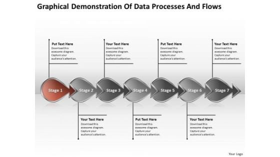 Demonstration Of Data Processes And Flows Production Plan For Business PowerPoint Slides