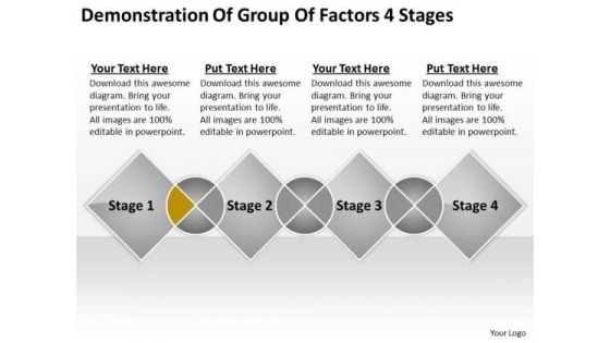 Demonstration Of Group Factors 4 Stages Business Plan PowerPoint Slides