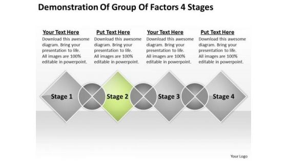 Demonstration Of Group Factors 4 Stages Market Plan Example PowerPoint Slides