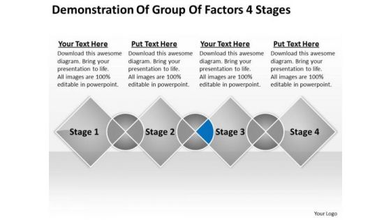 Demonstration Of Group Factors 4 Stages Ppt Creating Business Plan Free PowerPoint Slides