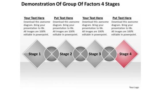 Demonstration Of Group Factors 4 Stages Ppt Model Business Plan PowerPoint Slides
