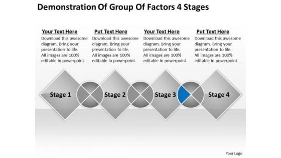 Demonstration Of Group Factors 4 Stages Ppt Online Business Plans PowerPoint Templates