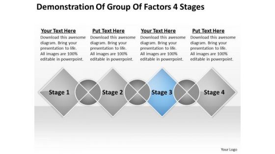 Demonstration Of Group Factors 4 Stages Small Business Planning PowerPoint Templates