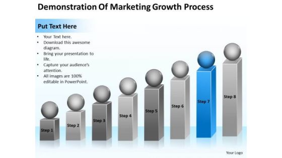Demonstration Of Marketing Growth Process Ppt Business Plan Steps PowerPoint Templates
