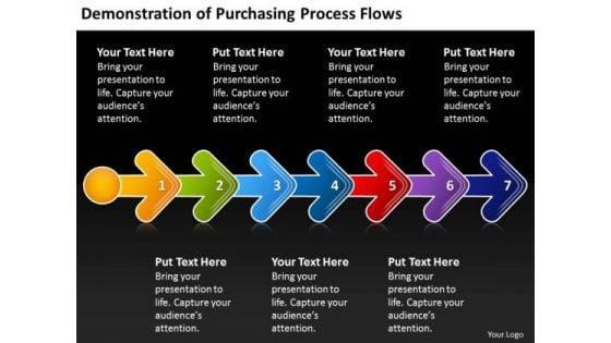 Demonstration Of Purchasing Process Flows Business Prototyping PowerPoint Templates